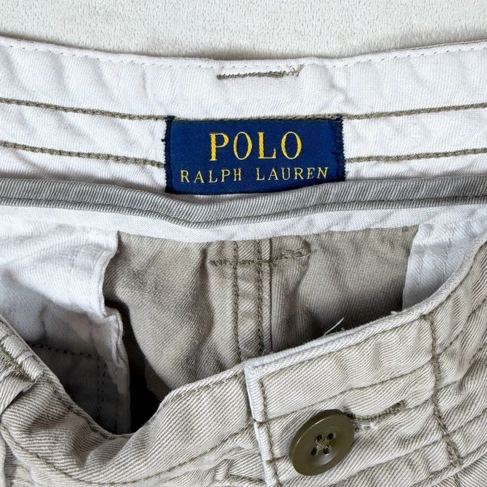 Polo Ralph Lauren 33W Classic Men's Tan Cargo Fatigue Military Outdoor Shorts